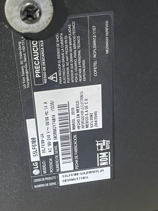 PANTALLA S-MART-TV LG 55 SC - SMX1553