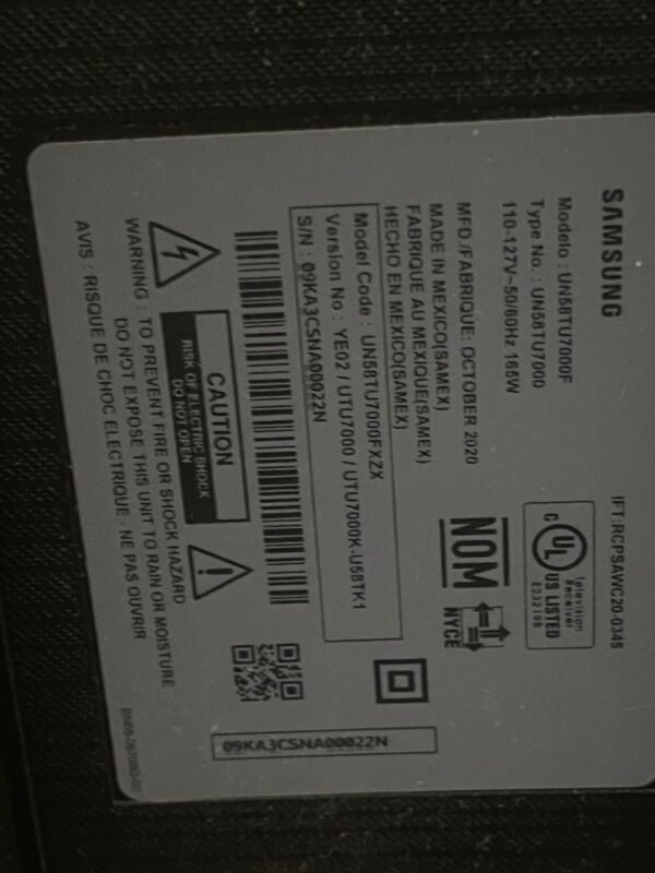 Samsung 58” PTRC - Image 2
