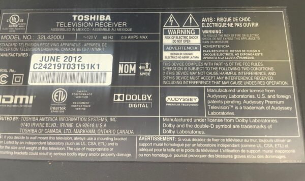 PANTALLA TOSHIBA 32 P TRC - Image 2