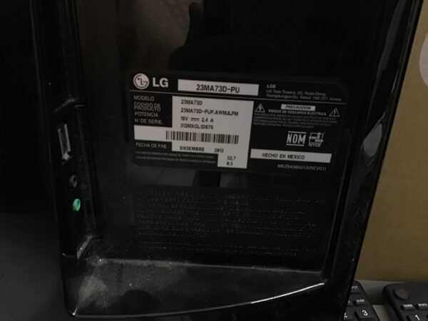 Monitor y televisión LG 23” serie 23MA73D-PU