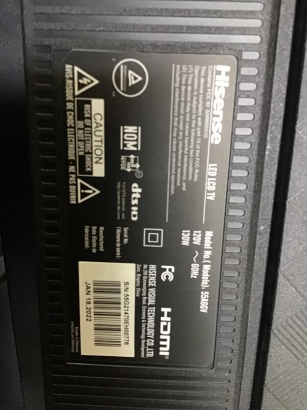 Pantalla Hisense 55” SC-G