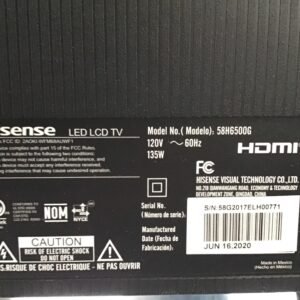 Pantalla Hisense 58” SC-G