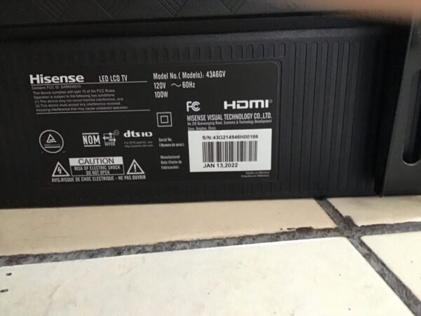 Pantalla Hisense 43” SC-G