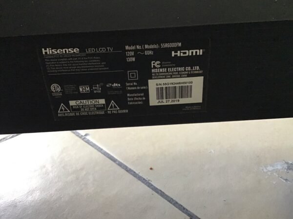 Pantalla Hisense 55” SC-G^