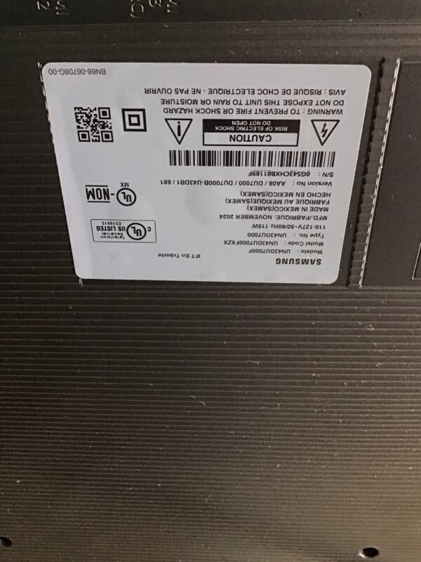 Pantalla Samsung 43” SC-G~