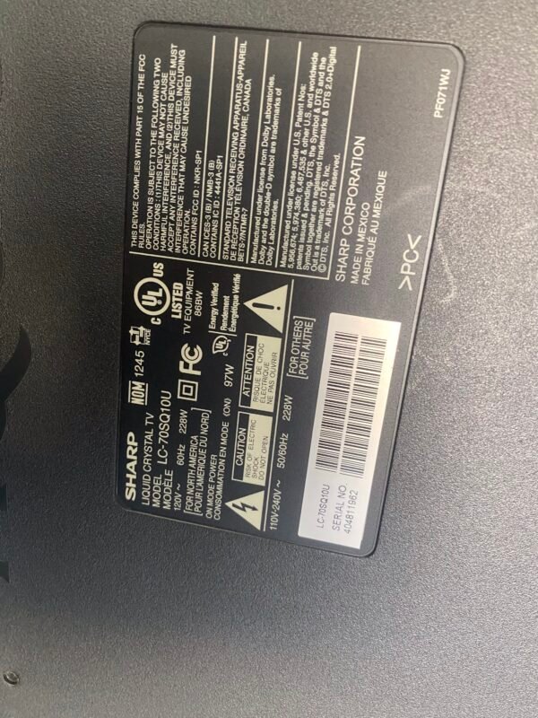 Pantalla Sharp 70” SC-G* - Image 3